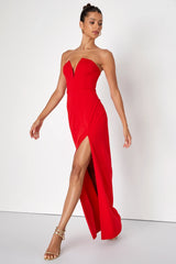 Dedicated to Glamour Black Strapless Maxi Dress