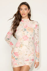 Prettiest Energy Black Mesh Long Sleeve Mini Dress