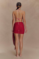 Sammy Boucle Knit Cover Up - Dragonfruit