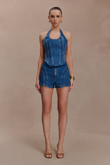 Meadow Denim Shorts - Dark Blue