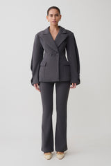 Marion Fit And Flare Pant - Charcoal Shadow