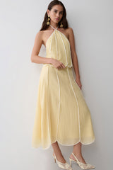 Georgia Panelled Midi Skirt - Butter