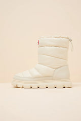 Maribel Silver Waterproof Insulated Puffer Mid-Calf Boots