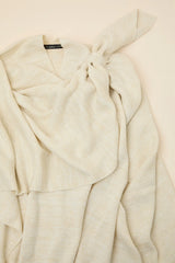 Napiera Heather Cream Knit Wrap Poncho
