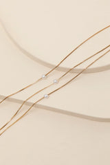 Melania Gold Pearl Layered Necklace