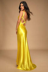 Perfectly Classy Navy Satin Strappy Maxi Dress