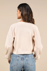 Cutest Duet Olive Green Knit Cami Top and Cardigan Sweater Set