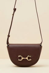 Cassia Black Horsebit Crossbody Bag