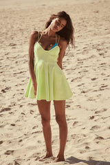 Tan Lines Stretch Linen Mini Dress