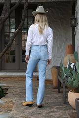 Vintage Levi's Orange Tab High-Rise Bootleg Light Wash Jeans by Lauren Owen of Texas