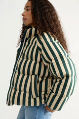 The Tiny Big Sister Striped Puffer Jacket
