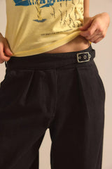 Buckle Up Wide-Leg Trousers