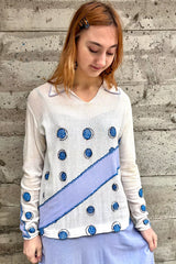 1920’s Periwinkle Embroidered Dress Selected by Nomad Vintage