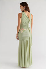 Saemdi Embroidered One Shoulder Dress