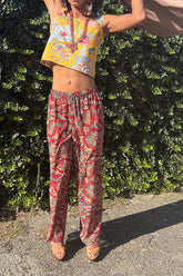 Vintage 1990s Vittadini Sport Carpet Print Pants Selected by Personal Choice