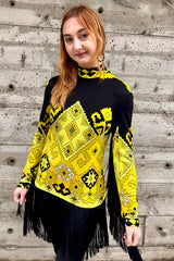 1960’s Fringe Print Dress Selected by Nomad Vintage