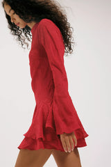 Shona Joy Bowery Long Sleeve Ruffle Mini Dress