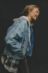 We The Free Iggy Hooded Denim Jacket