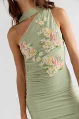 Saemdi Embroidered One Shoulder Dress