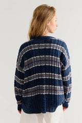 Sheer Luck Striped Pullover