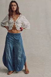 We The Free Sweet Pea Pull-On Tulip Jeans