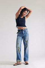 Tricia Fix Stick Around Studded Bandana Jeans