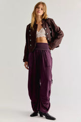 FP One Sawyer Low-Rise Pull-On Knit Pants