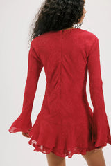 Shona Joy Bowery Long Sleeve Ruffle Mini Dress