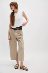 Citizens of Humanity Striped Ayla Raw Hem Cropped Jeans