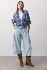We The Free Free To Roam Cropped Wide-Leg Jeans