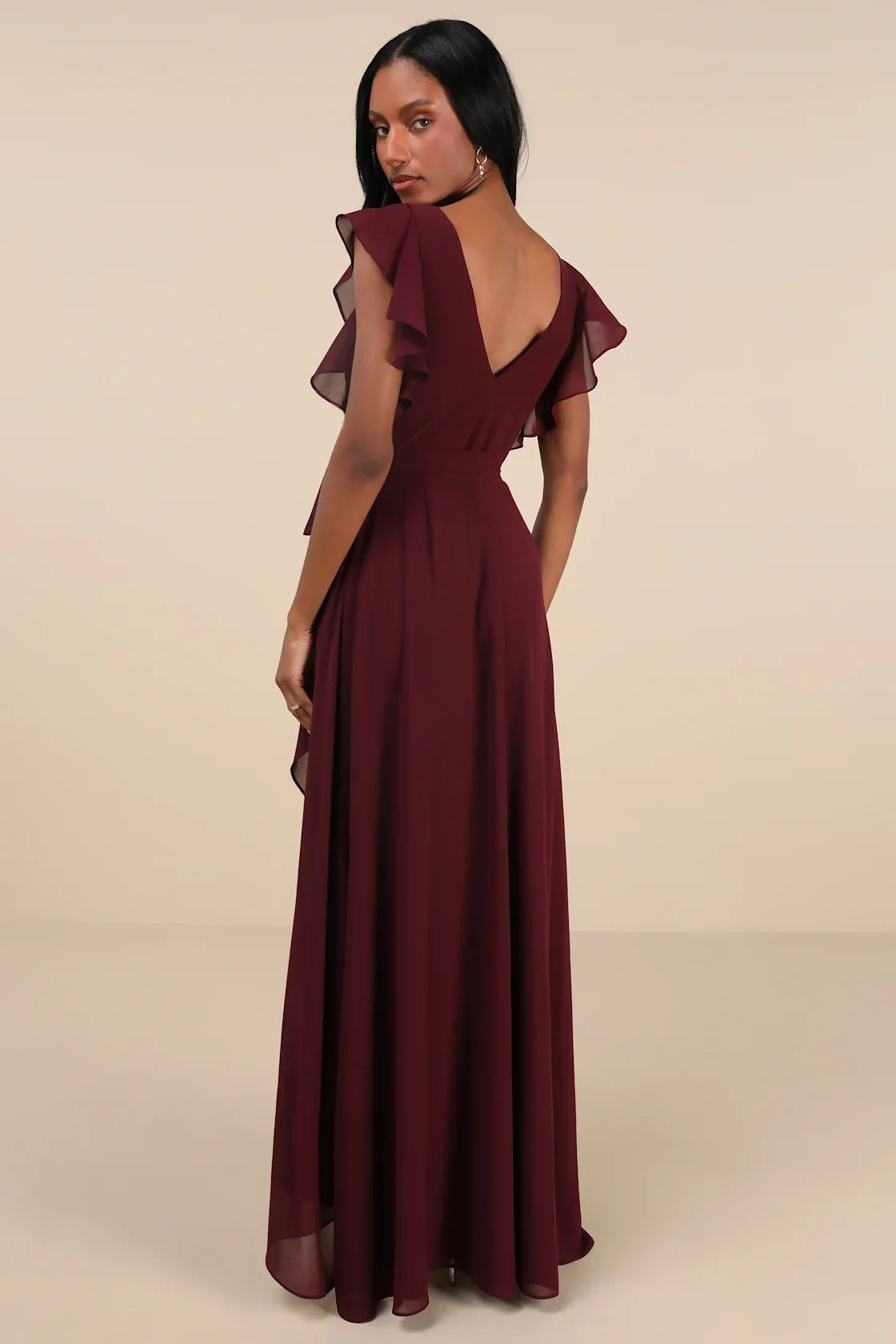 Ravishing Charm Emerald Ruffled Wrap High-Low Maxi Dress