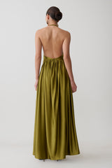 Cypress Halter Maxi Dress - Olive