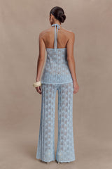Glinda Crochet Pants - Light Blue