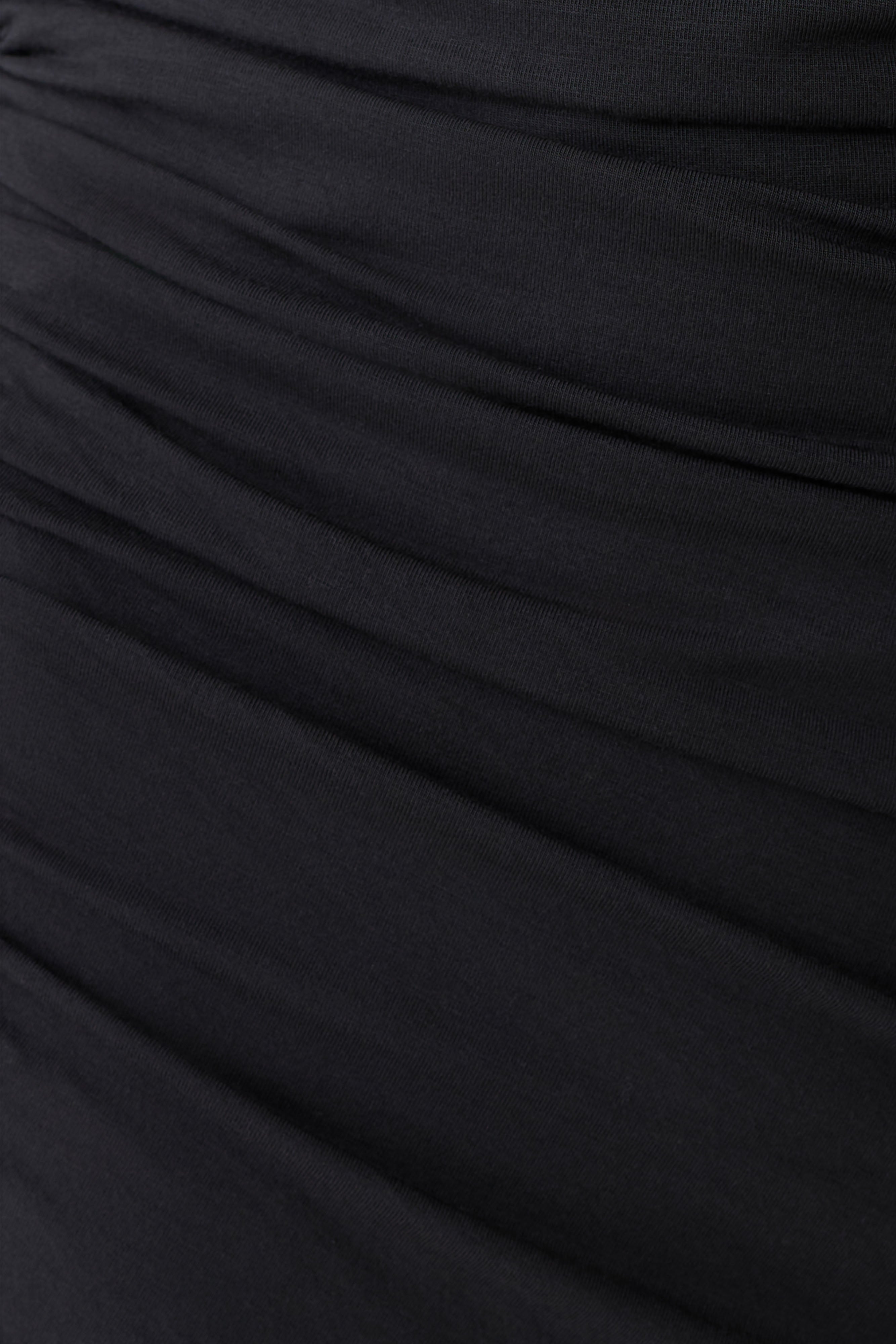 Thao Long Sleeve Gathered Mini Dress - Dark Charcoal