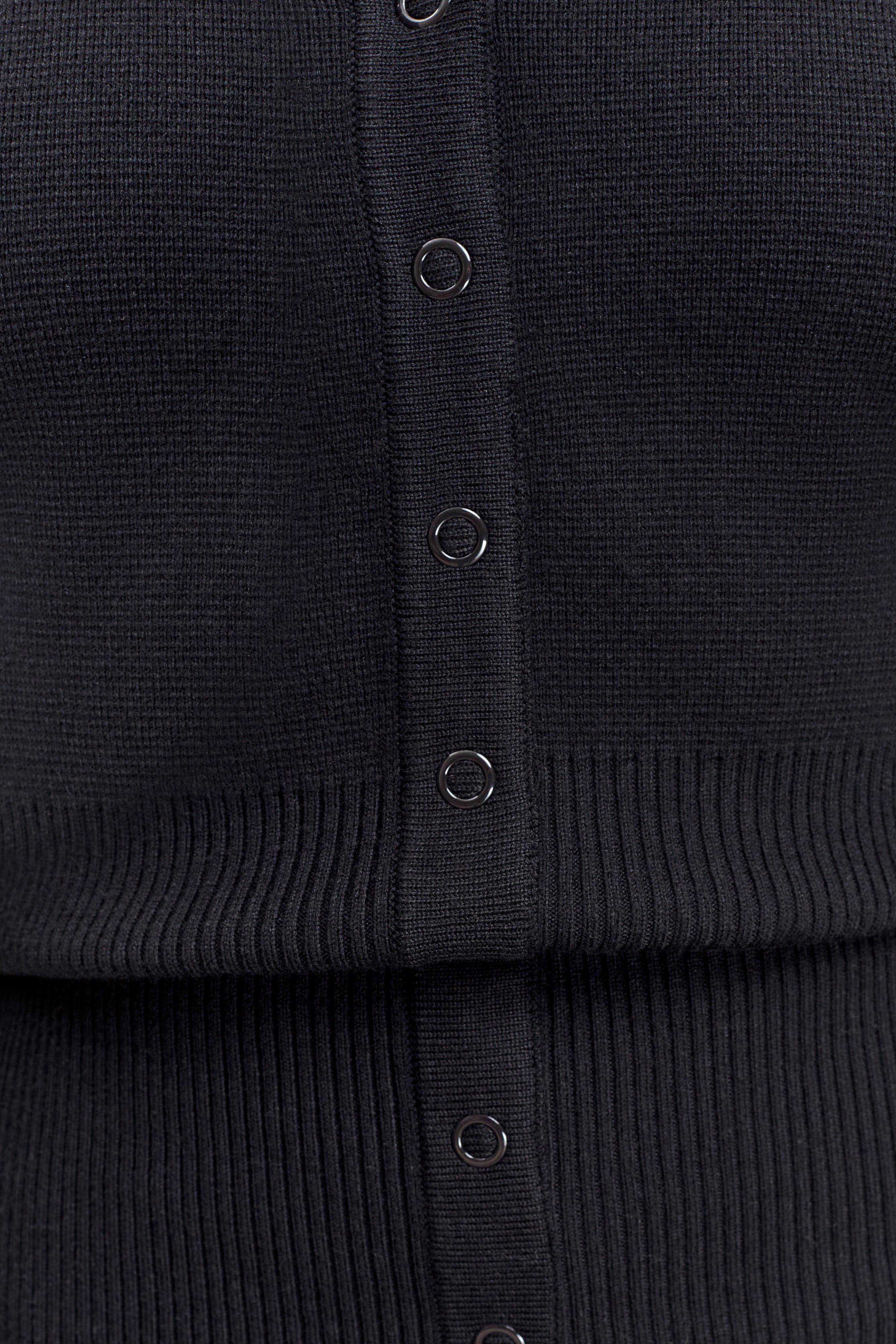 Xaden Wool Mix Knit Mini Dress - Black