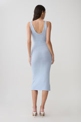 Rachael Knit Midi Dress - Light Blue