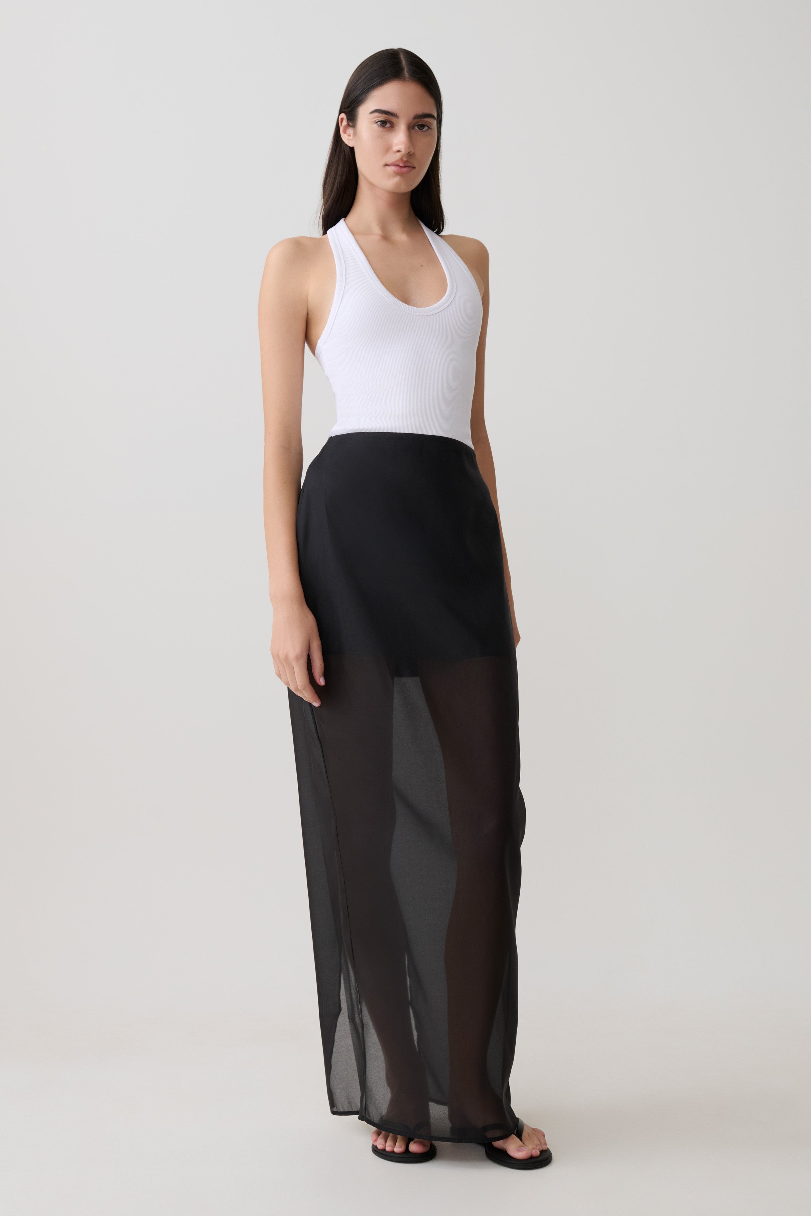 Actress Ribbed Tank - White