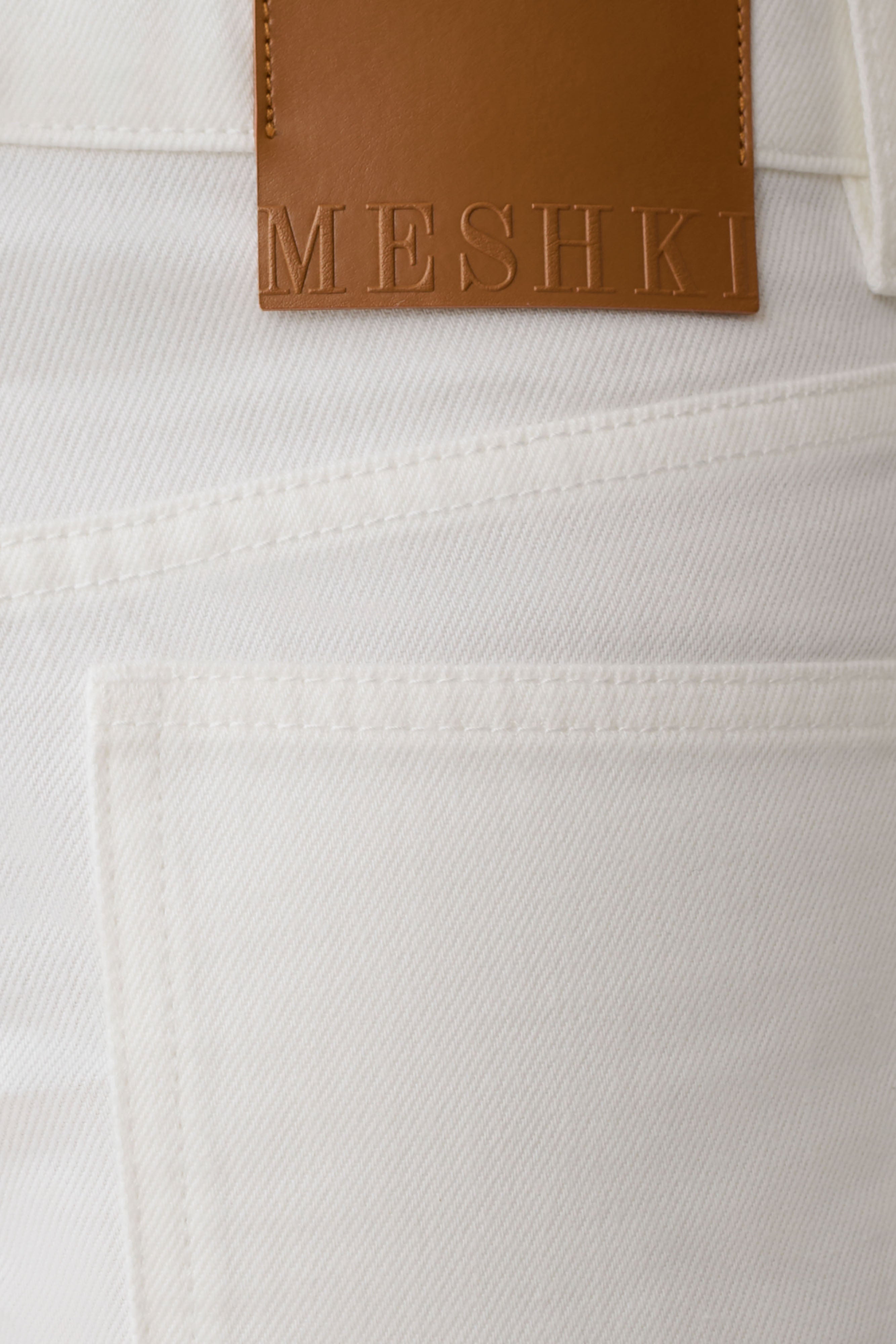 Krissy Rolled Hem Denim Shorts - White