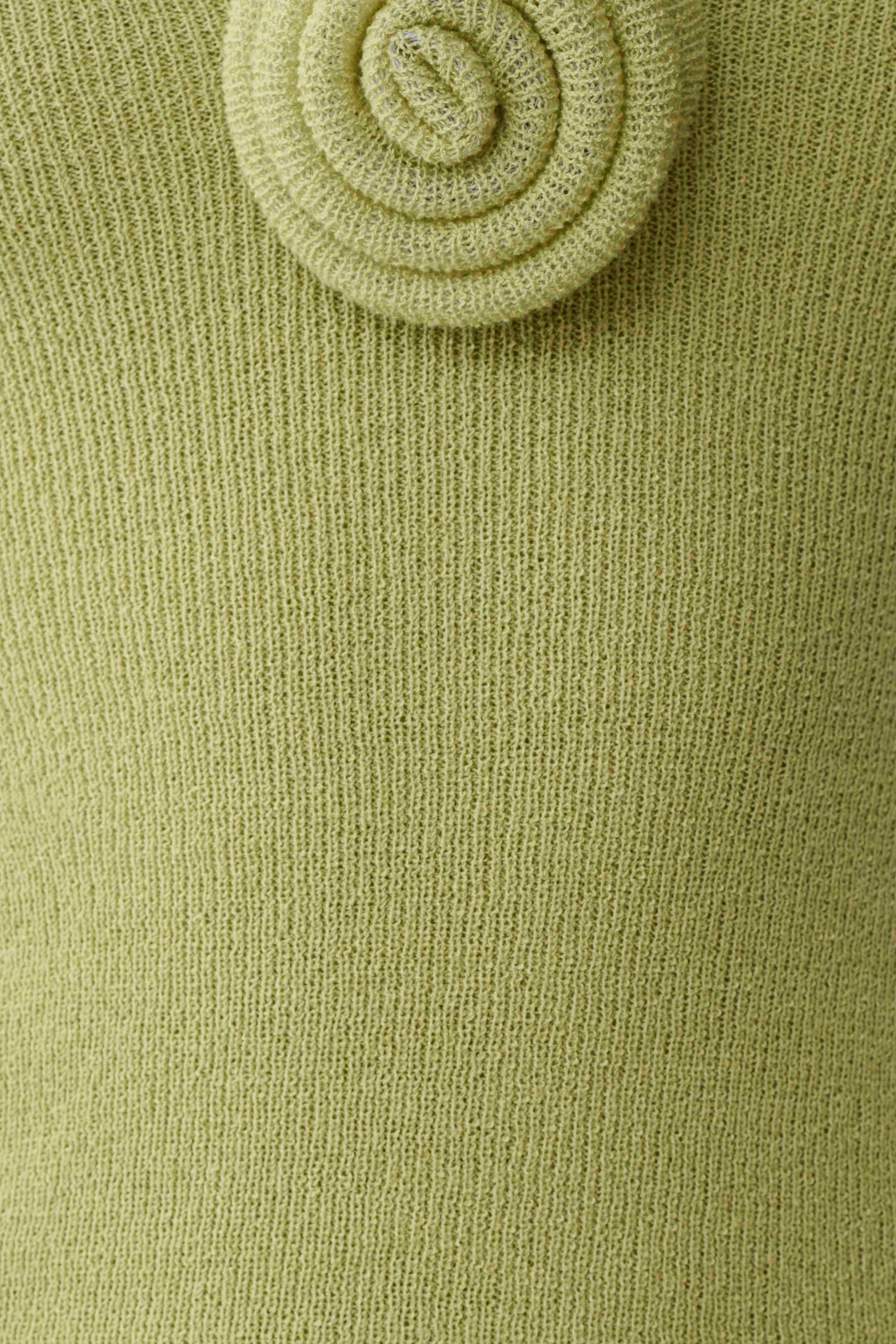 Samira Knit Long Sleeve Mini Dress - Light Olive