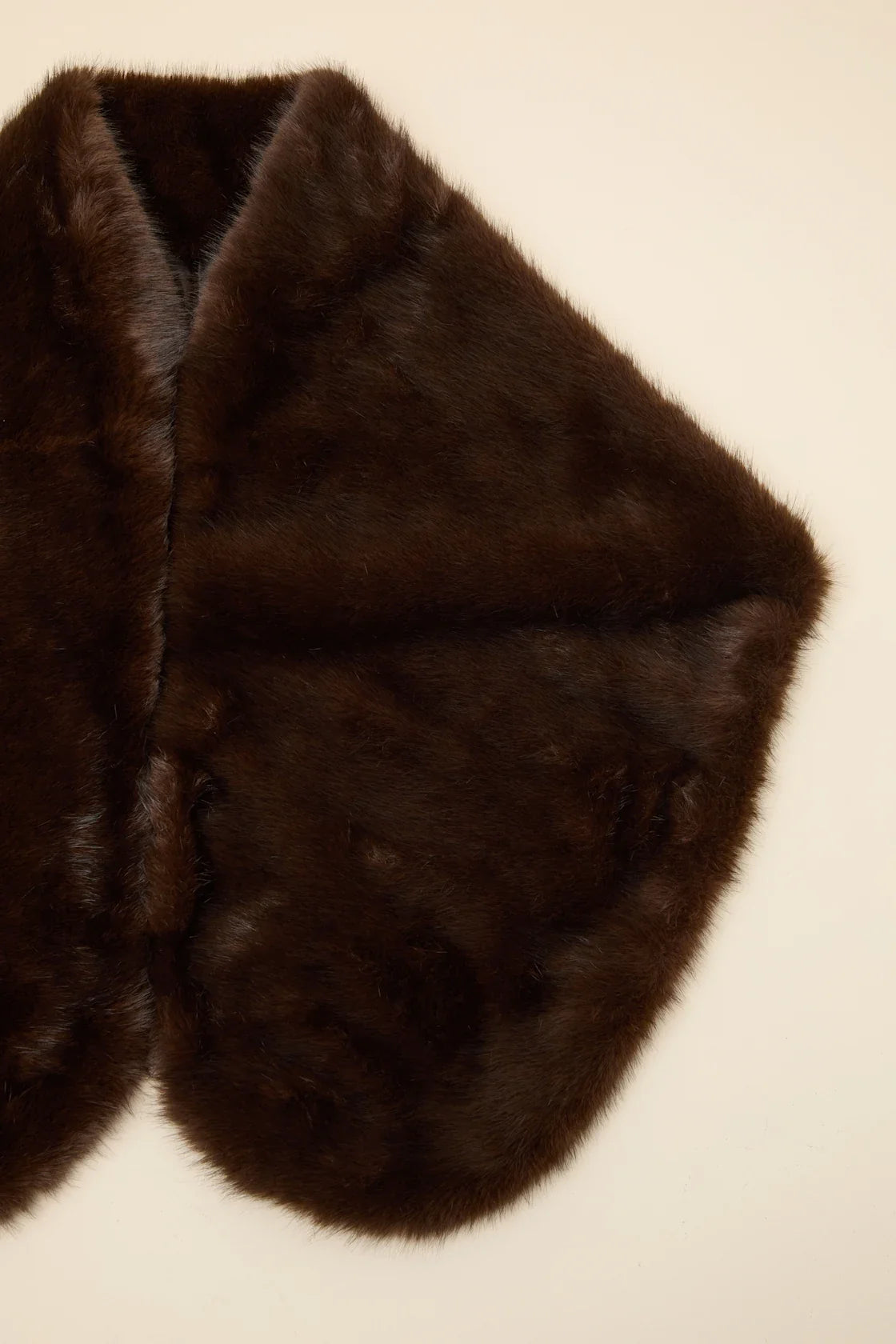Upscale Approach Dark Brown Faux Fur Stole