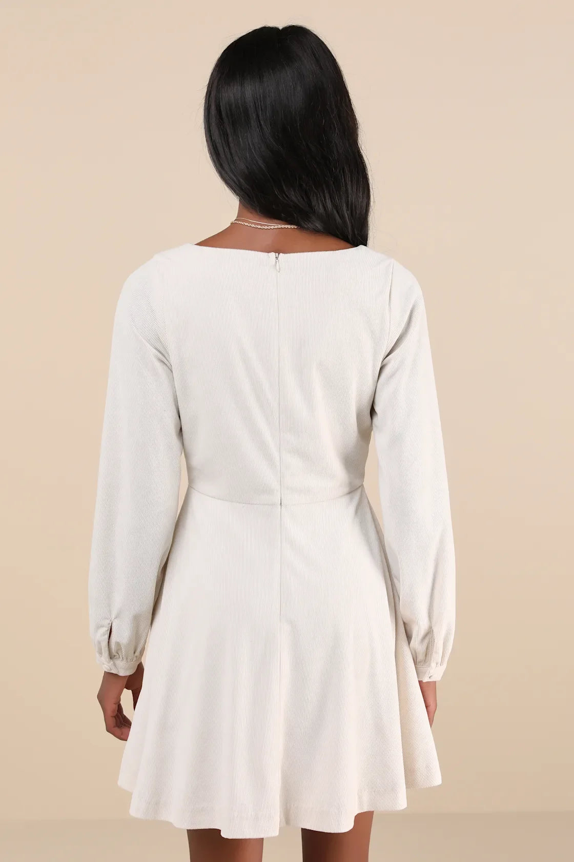 Daily Affection Brown Floral Corduroy Mini Dress With Pockets