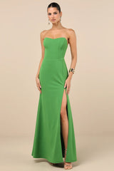 Passionate Admiration Black Strapless Bustier Maxi Dress