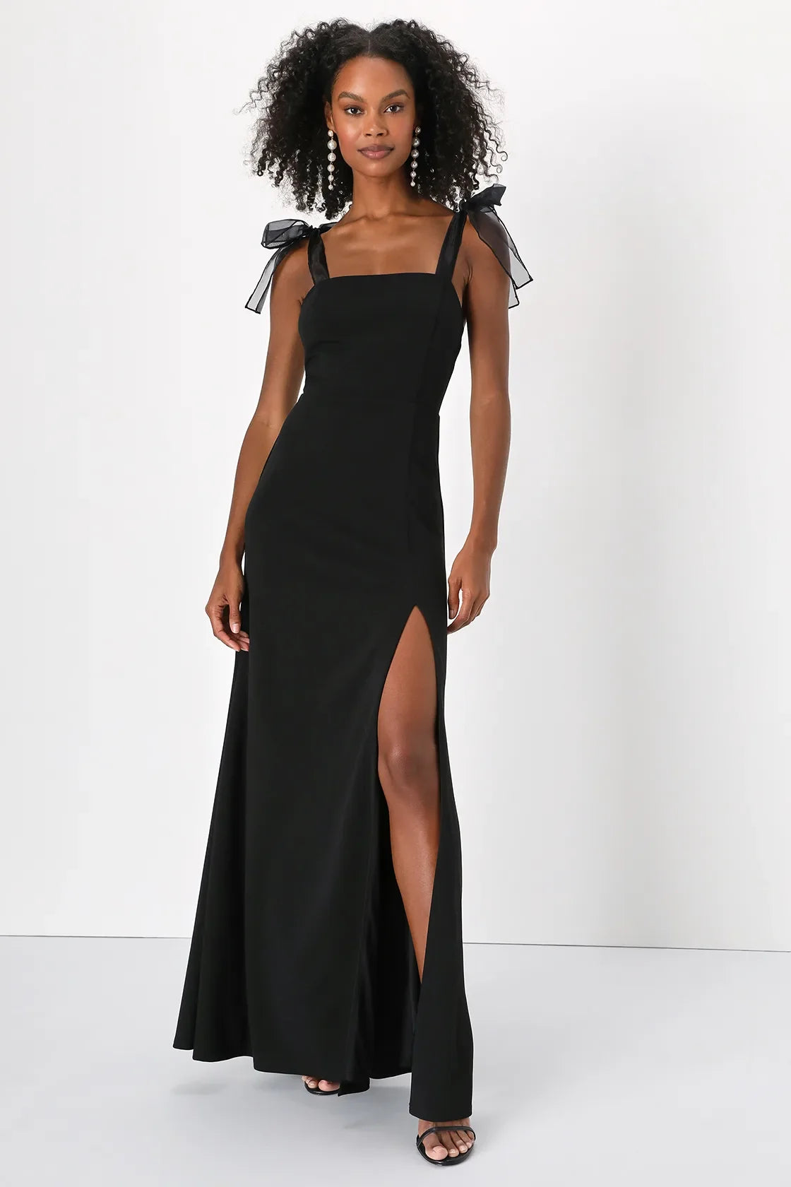 Beloved Elegance Emerald Green Tie-Strap Mermaid Maxi Dress