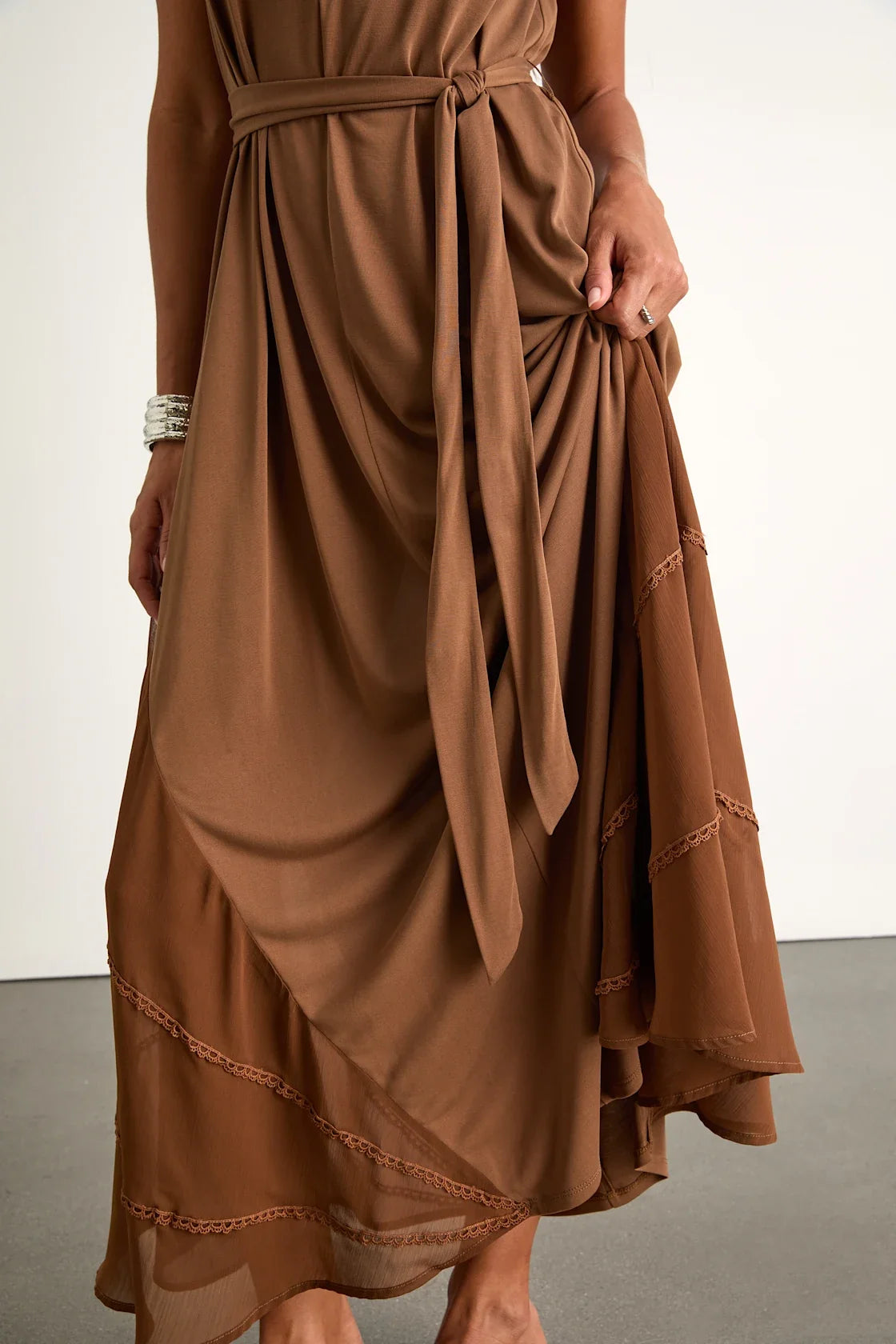 Jessa Black Jersey Knit Mock Neck Maxi Dress