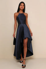 Broadway Show Black High-Low Gown