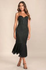 Found Your Love Wine Red Lace Sleeveless Trumpet Midi Dress