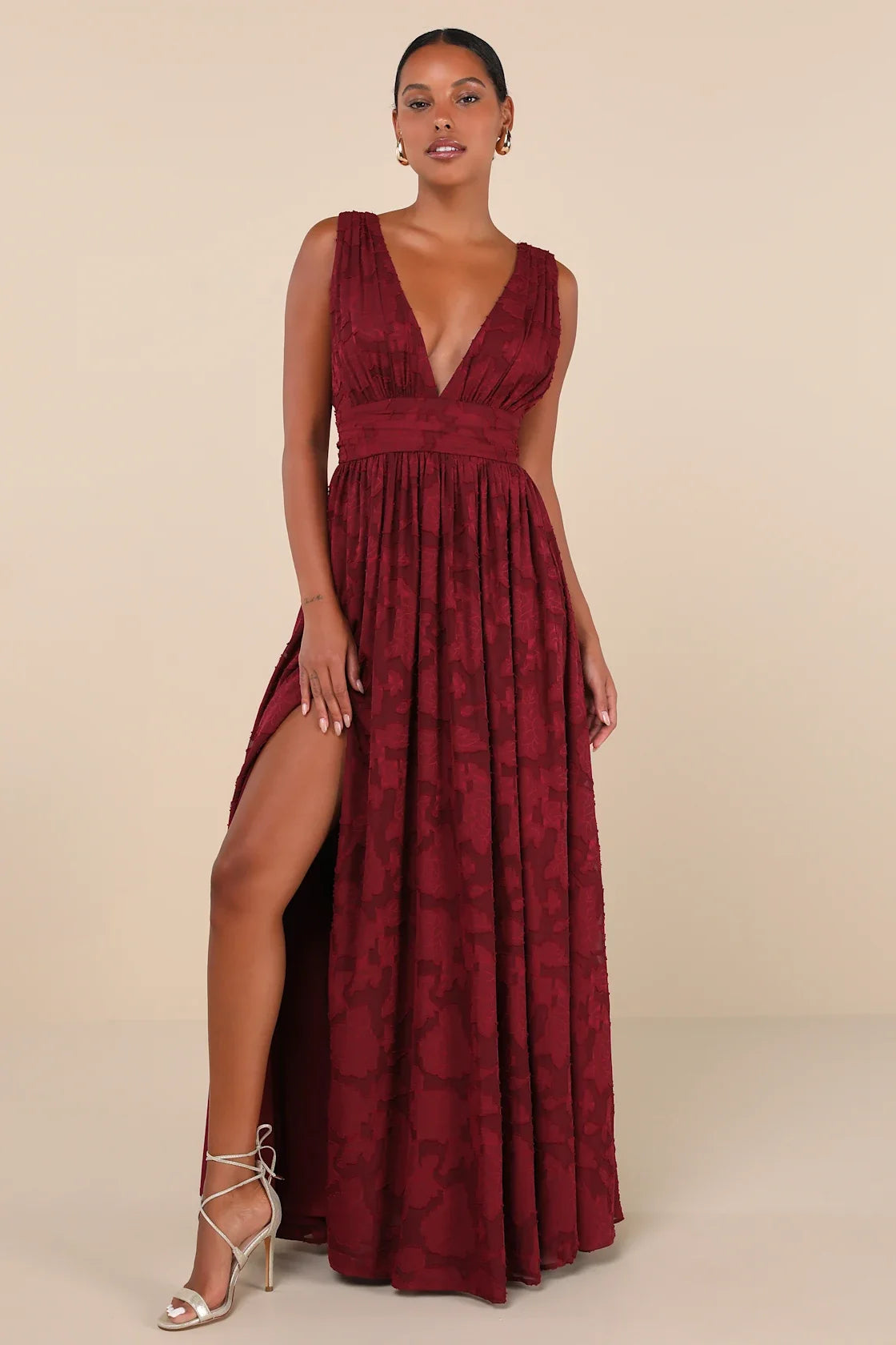 Sweet Sophistication Sage Green Burnout Floral Maxi Dress