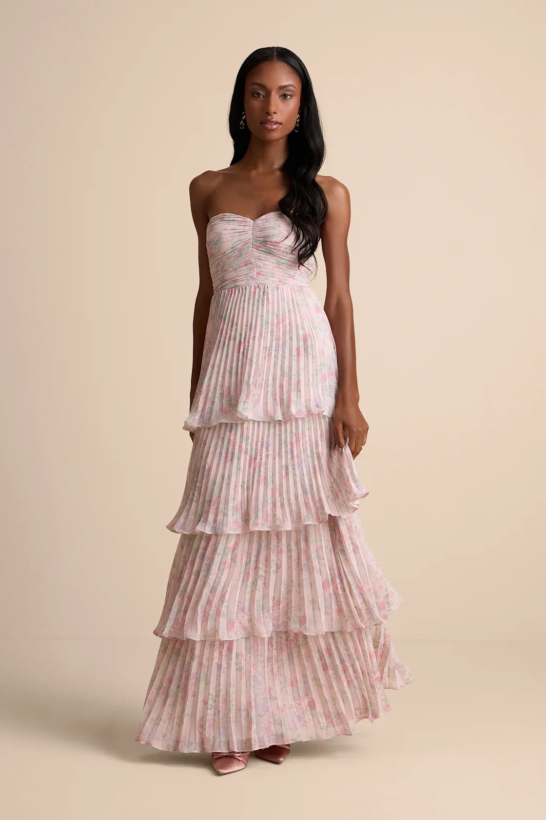 Seriously Sensational Light Blue Strapless Tiered Maxi Dress