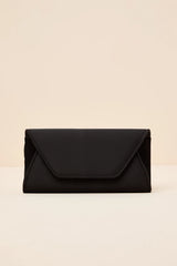 Adelae Ivory Satin Envelope Crossbody Clutch