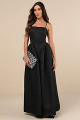 Gorgeous Extravagance Ivory Floral Jacquard Maxi Dress